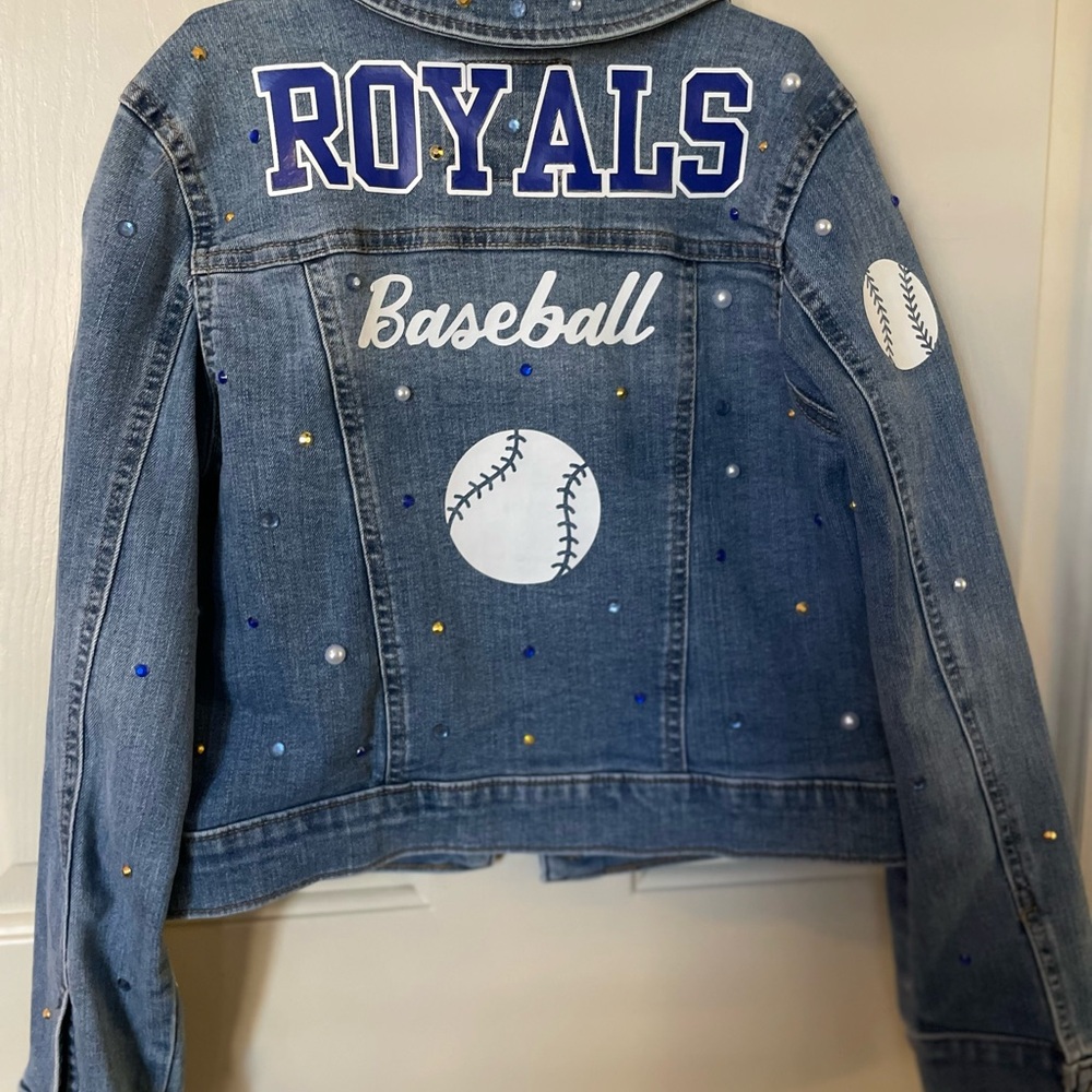 Girls size 10/12 Royals Denim Jacket